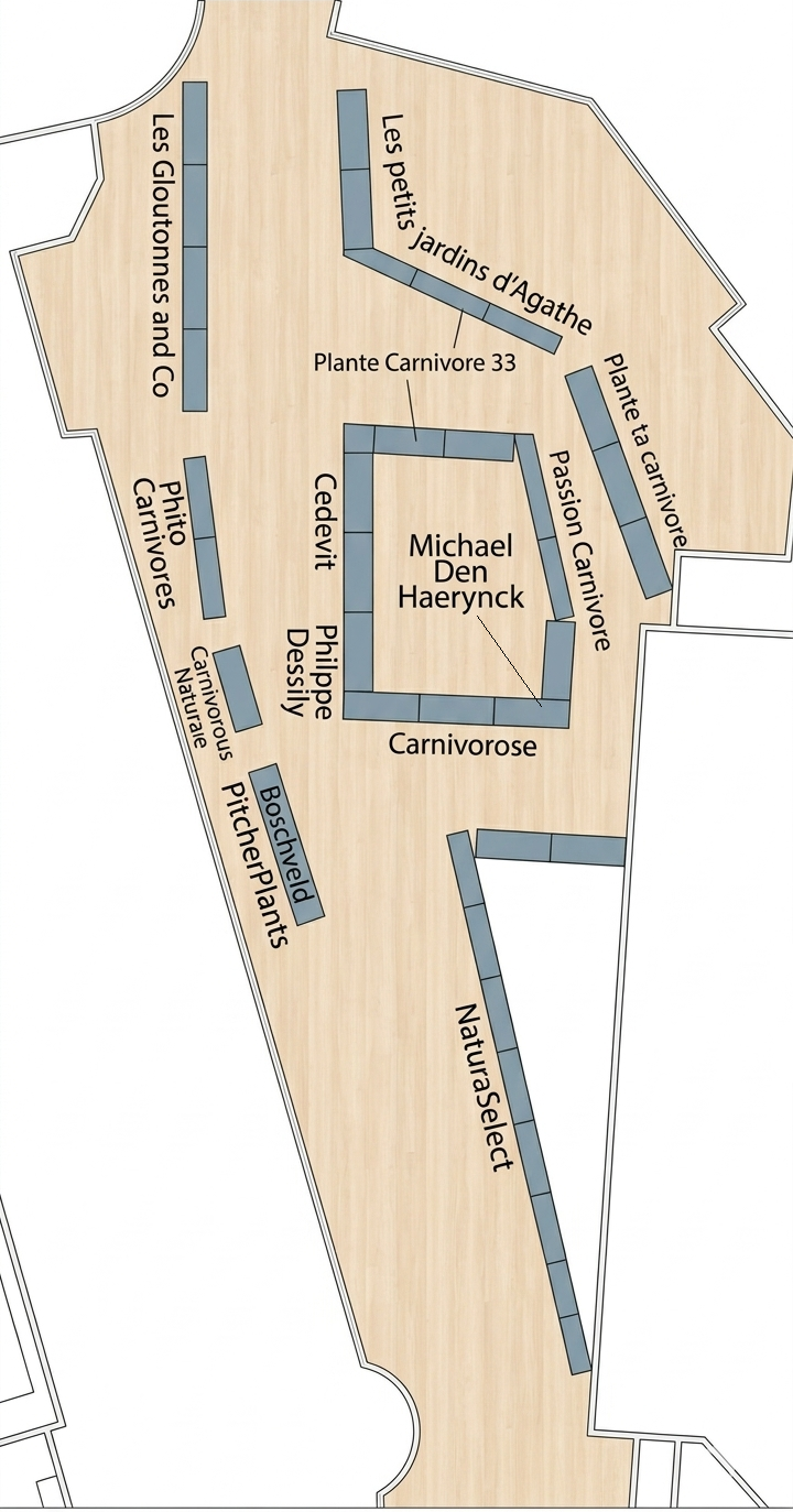 Plan des stands du CarnEvent au Jardin botanique de Liège